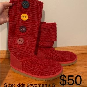 Knit UGG boots